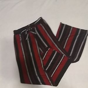 Cozy flared striped pants